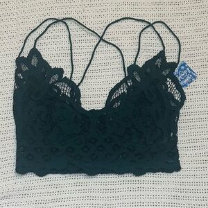NWT Free People Adella Bralette – Hunting Green – Size M